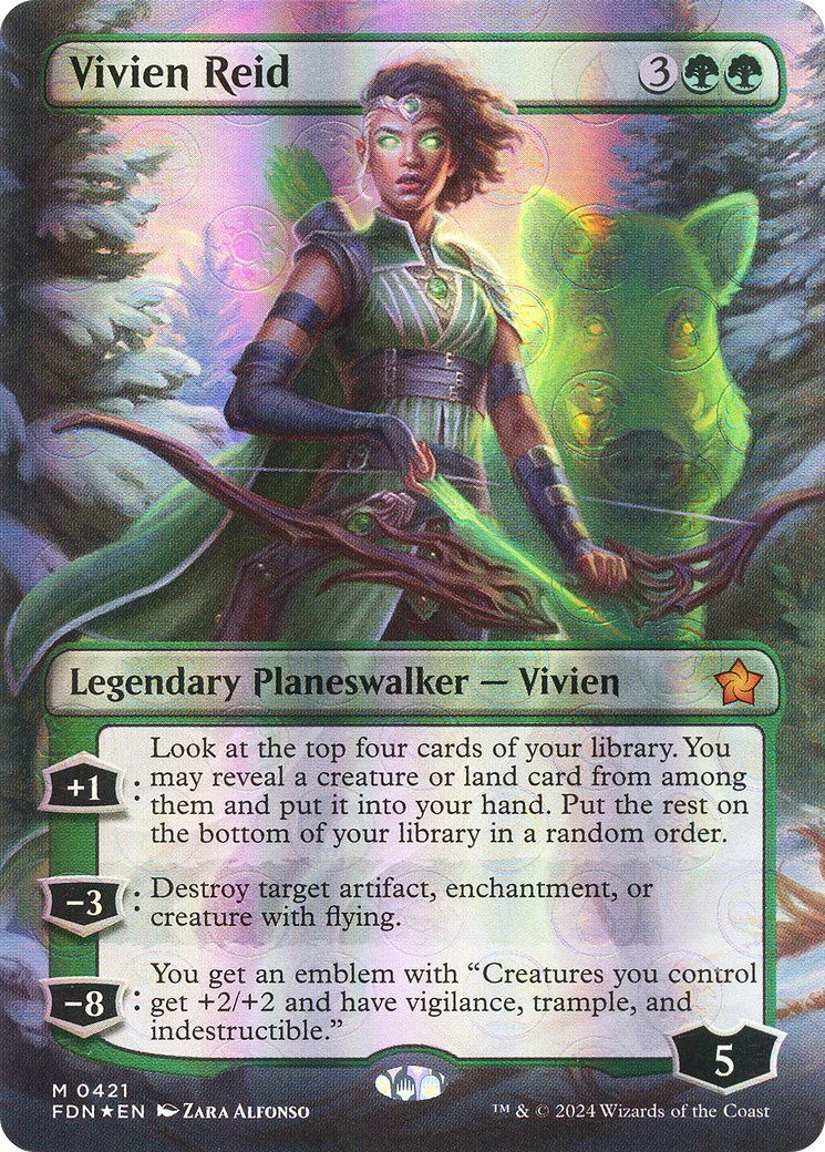 FOIL Vivien Reid (FDN-421) - Foundations - Magic The Gathering