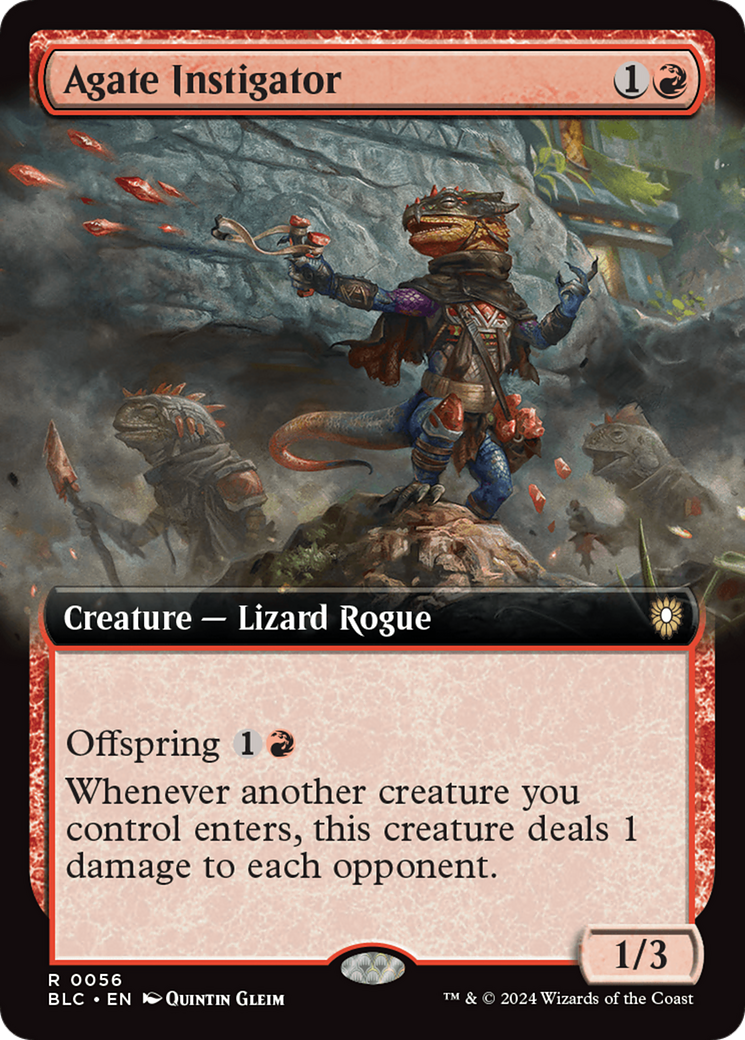 Agate Instigator (BLC-056) - Bloomburrow Commander: (Extended Art) - Magic The Gathering