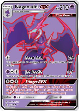 Naganadel-GX 121/131 - Forbidden Light Pokemon Holofoil