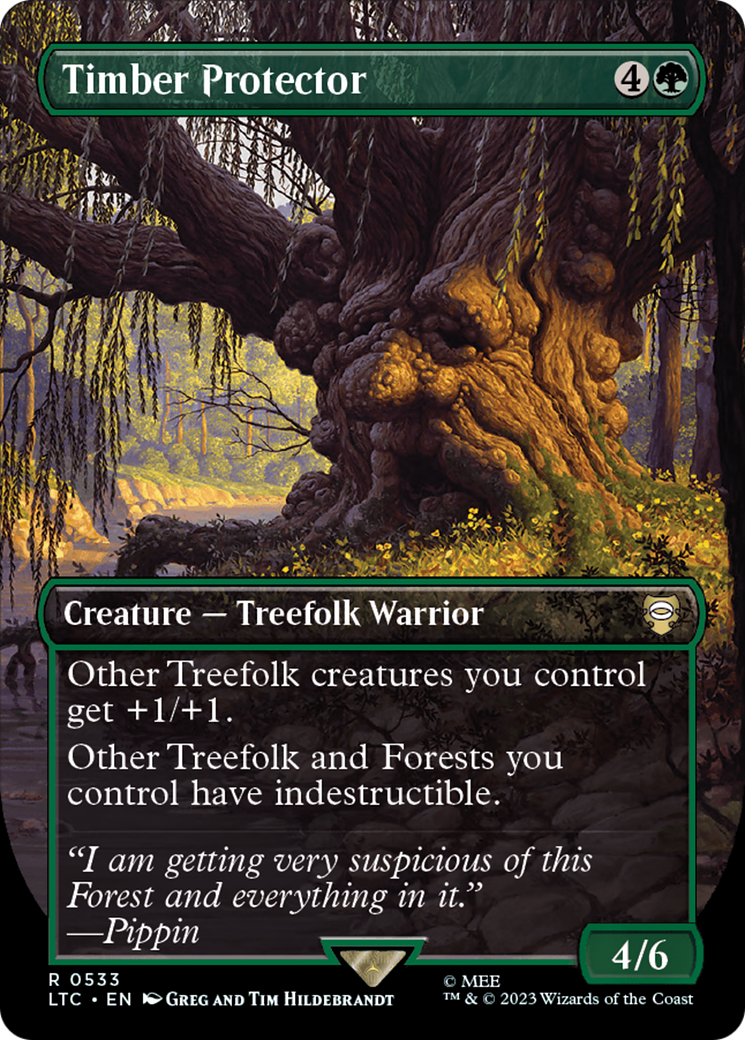 Timber Protector (Borderless) (LTC-533) - Tales of Middle-earth Commander - Magic The Gathering