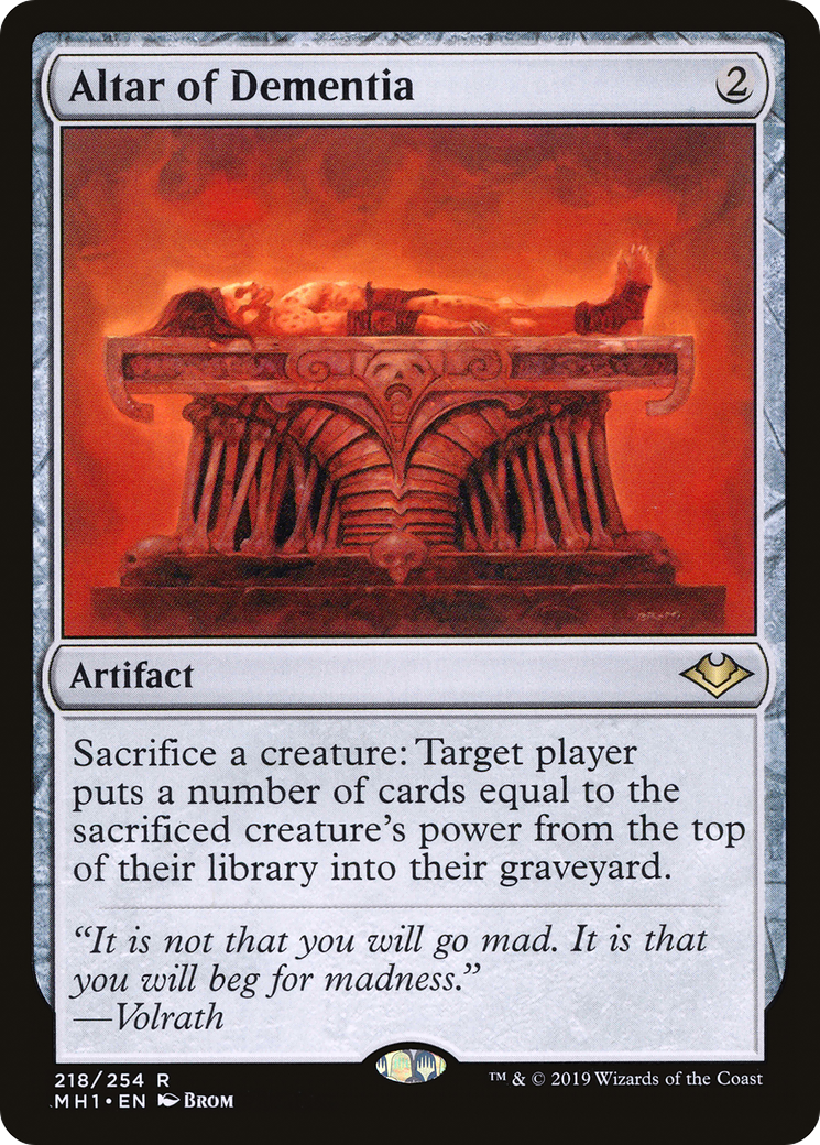FOIL Altar of Dementia (MH1-218) - Modern Horizons - Magic The Gathering