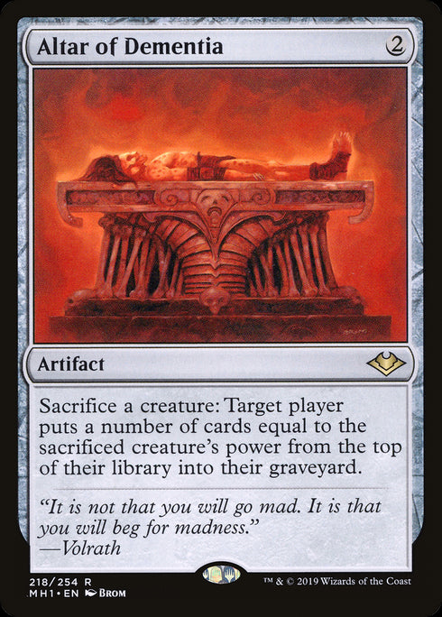 FOIL Altar of Dementia (MH1-218) - Modern Horizons - Magic The Gathering