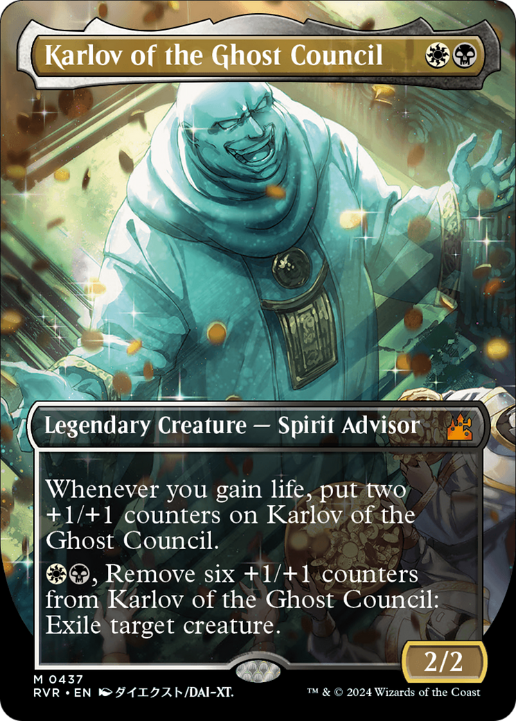 FOIL Karlov of the Ghost Council (Anime Borderless) (RVR-437) - Ravnica Remastered - Magic The Gathering