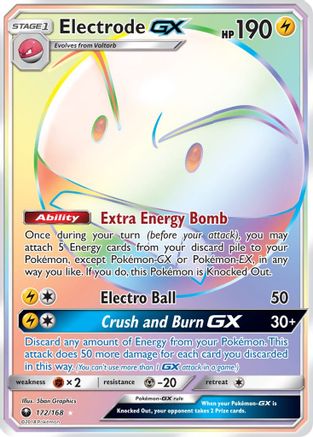 Electrode-GX 172/168 - Celestial Storm Pokemon Holofoil