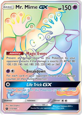 Mr. Mime-GX 173/168 - Celestial Storm Pokemon Holofoil