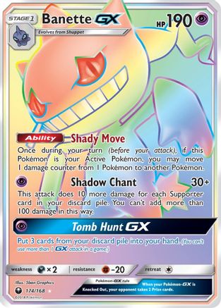 Banette-GX 174/168 - Celestial Storm Pokemon Holofoil