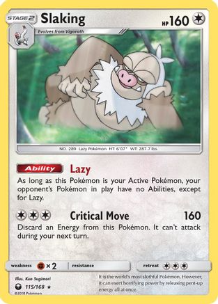 Slaking 115/168 - Celestial Storm Pokemon Holofoil