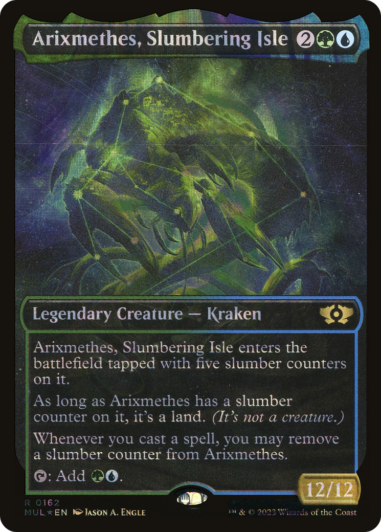 FOIL Arixmethes, Slumbering Isle (Halo Foil) (MUL-162) - Multiverse Legends - Magic The Gathering