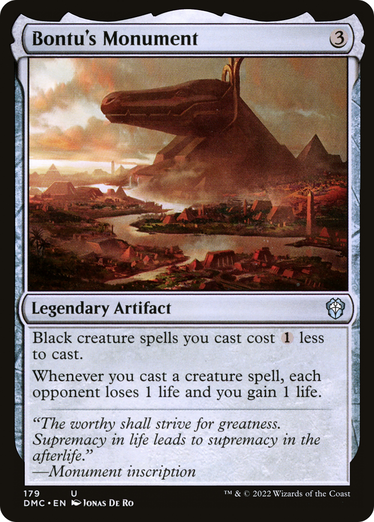 Bontu's Monument (DMC-179) - Dominaria United Commander - Magic The Gathering