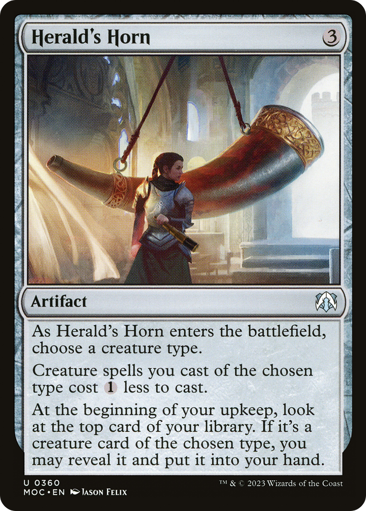 Herald's Horn (MOC-360) - March of the Machine Commander - Magic The Gathering