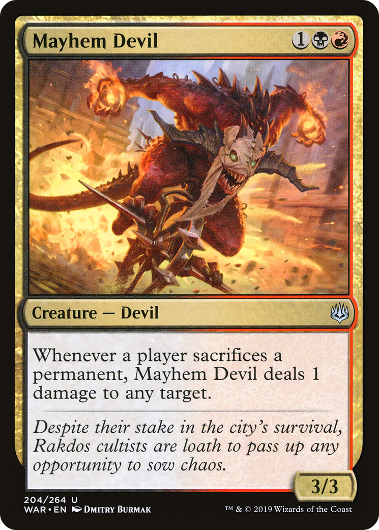 FOIL Mayhem Devil (WAR-204) - War of the Spark - Magic The Gathering