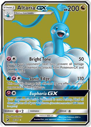 Altaria-GX 68/70 - Dragon Majesty Pokemon Holofoil