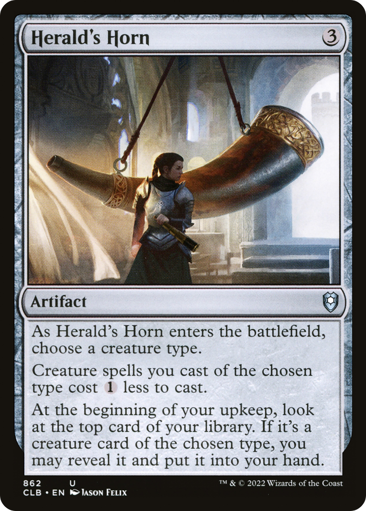 Herald's Horn (CLB-862) - Commander Legends: Battle for Baldur's Gate - Magic The Gathering