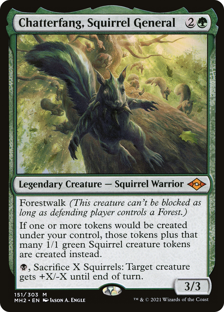 Chatterfang, Squirrel General (MH2-151) - Modern Horizons 2 - Magic The Gathering
