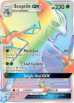 Sceptile-GX 216/214 - Lost Thunder Pokemon Holofoil