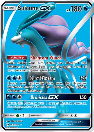 Suicune-GX 200/214 - Lost Thunder Pokemon Holofoil