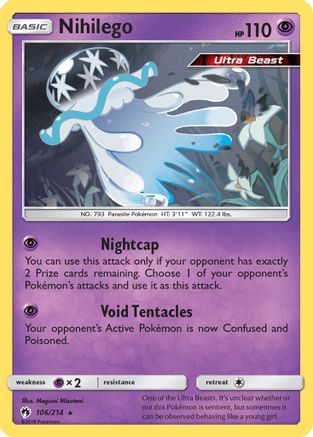 Nihilego 106/214 - Lost Thunder Pokemon Holofoil