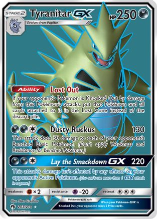 Tyranitar-GX 203/214 - Lost Thunder Pokemon Holofoil
