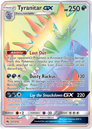 Tyranitar-GX 223/214 - Lost Thunder Pokemon Holofoil