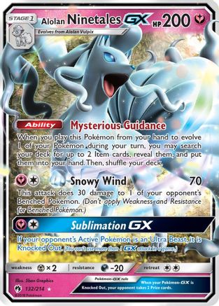 Alolan Ninetales-GX 132/214 - Lost Thunder Pokemon Holofoil