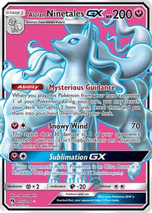 Alolan Ninetales-GX 205/214 - Lost Thunder Pokemon Holofoil