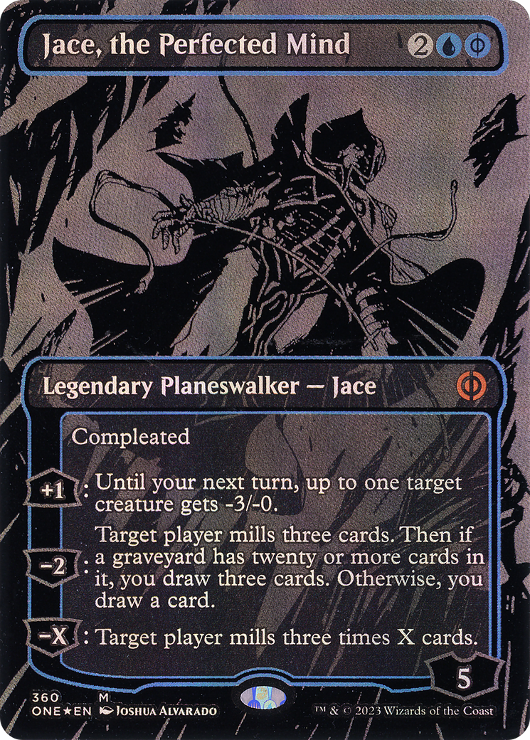 FOIL Jace, the Perfected Mind (Oil Slick Raised Foil) (ONE-360) - Phyrexia: All Will Be One - Magic The Gathering