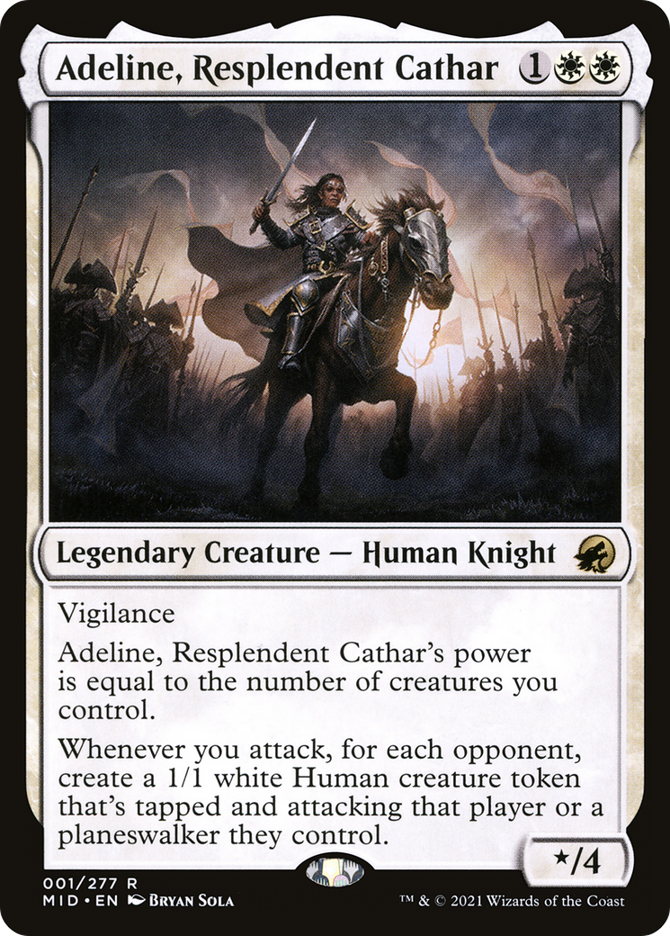 FOIL Adeline, Resplendent Cathar (MID-001) - Innistrad: Midnight Hunt - Magic The Gathering
