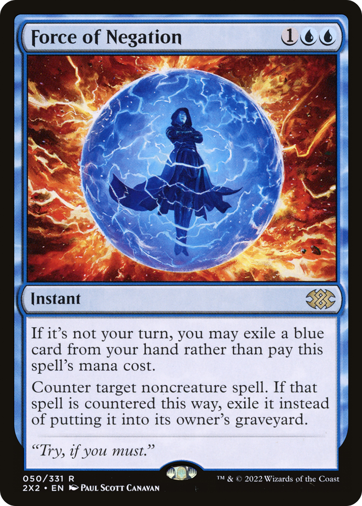 Force of Negation (2X2-050) - Double Masters 2022 - Magic The Gathering