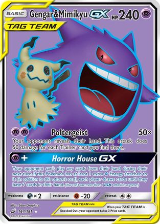 Gengar & Mimikyu-GX 164/181 - Team Up Pokemon Holofoil