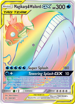 Magikarp & Wailord-GX 183/181 - Team Up Pokemon Holofoil