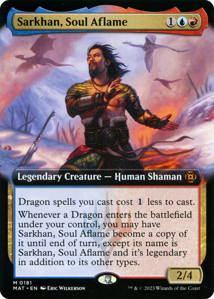 Sarkhan, Soul Aflame (Extended Art) (MAT-181) - March of the Machine: The Aftermath - Magic The Gathering
