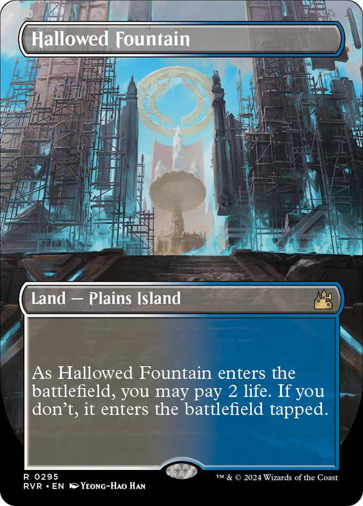 Hallowed Fountain (Borderless) (RVR-295) - Ravnica Remastered - Magic The Gathering