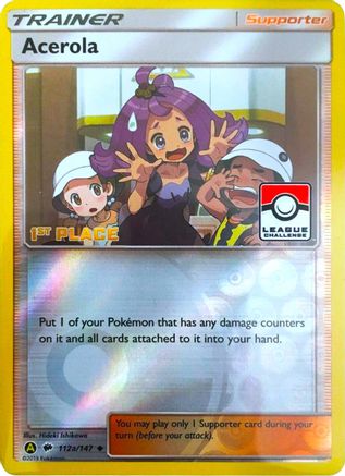 Acerola 112a/147 - Burning Shadows Reverse Pokemon Holofoil