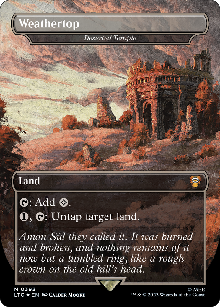 FOIL Weathertop - Deserted Temple (Surge Foil) (LTC-393) - Tales of Middle-earth Commander - Magic The Gathering