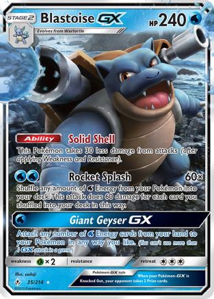 Blastoise-GX 35/214 - Unbroken Bonds Pokemon Holofoil