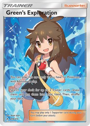 Green's Exploration 209/214 - Unbroken Bonds Pokemon Holofoil