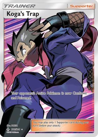 Koga's Trap 211/214 - Unbroken Bonds Pokemon Holofoil