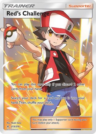 Red's Challenge 213/214 - Unbroken Bonds Pokemon Holofoil