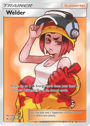 Welder 214/214 - Unbroken Bonds Pokemon Holofoil