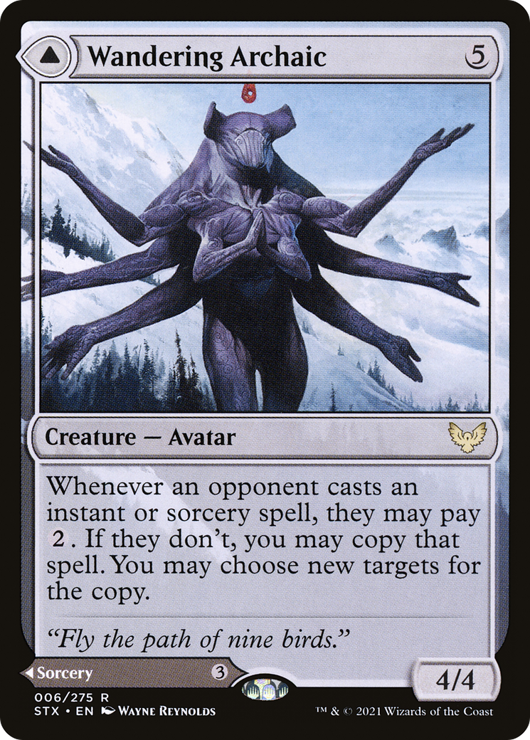 FOIL Wandering Archaic (STX-006) - Strixhaven: School of Mages - Magic The Gathering