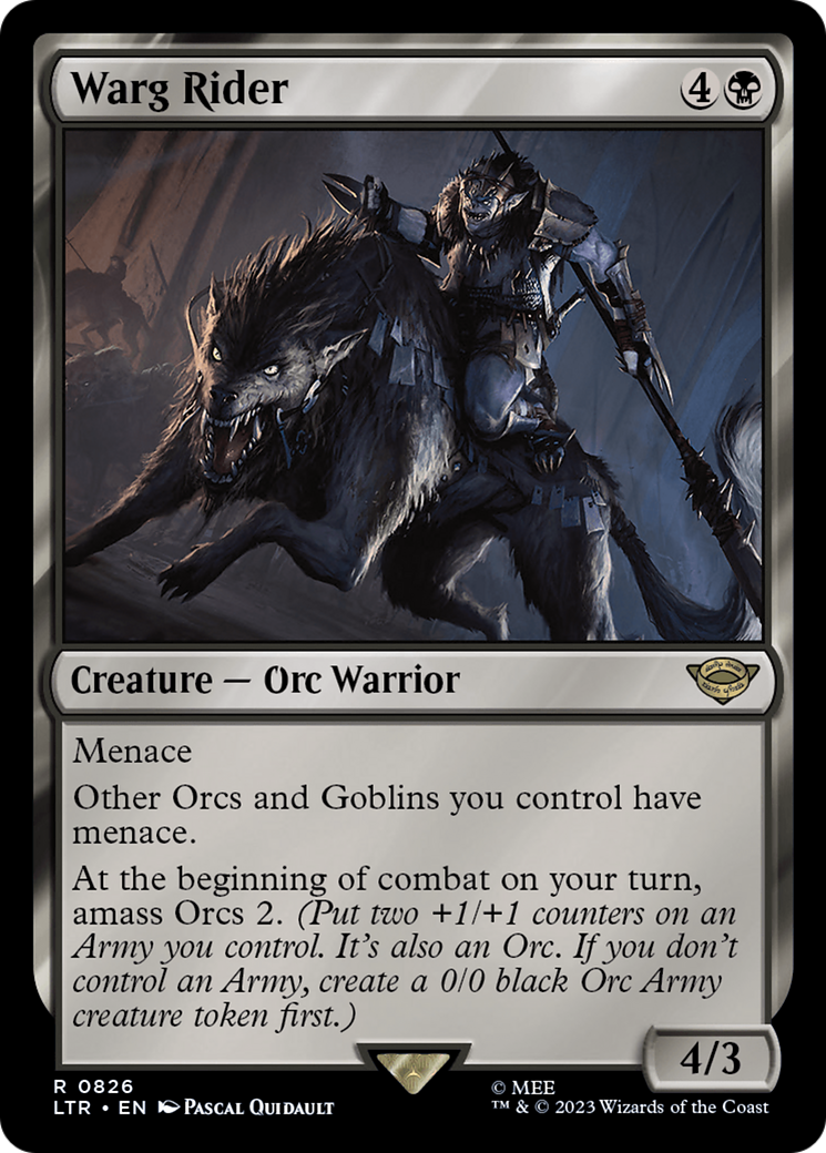 Warg Rider (LTR-826) - The Lord of the Rings: Tales of Middle-earth - Magic The Gathering