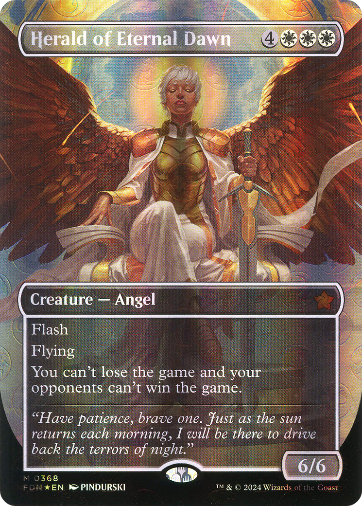 FOIL Herald of Eternal Dawn (FDN-368) - Foundations - Magic The Gathering
