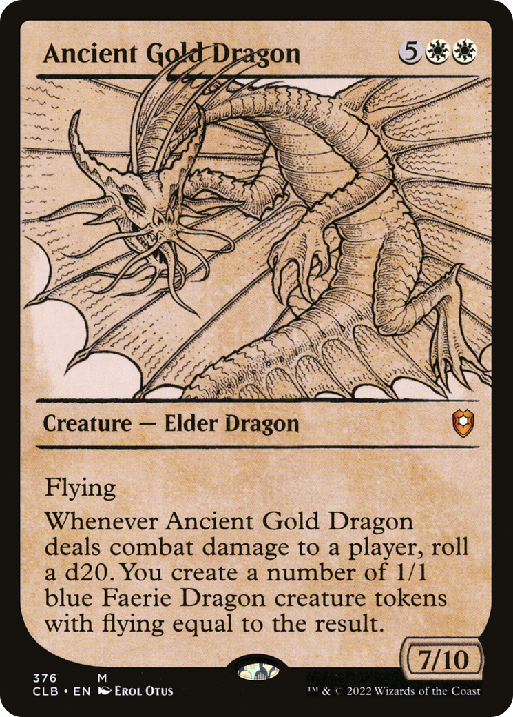 Ancient Gold Dragon (Showcase) (CLB-376) - Commander Legends: Battle for Baldur's Gate: (Showcase) - Magic The Gathering