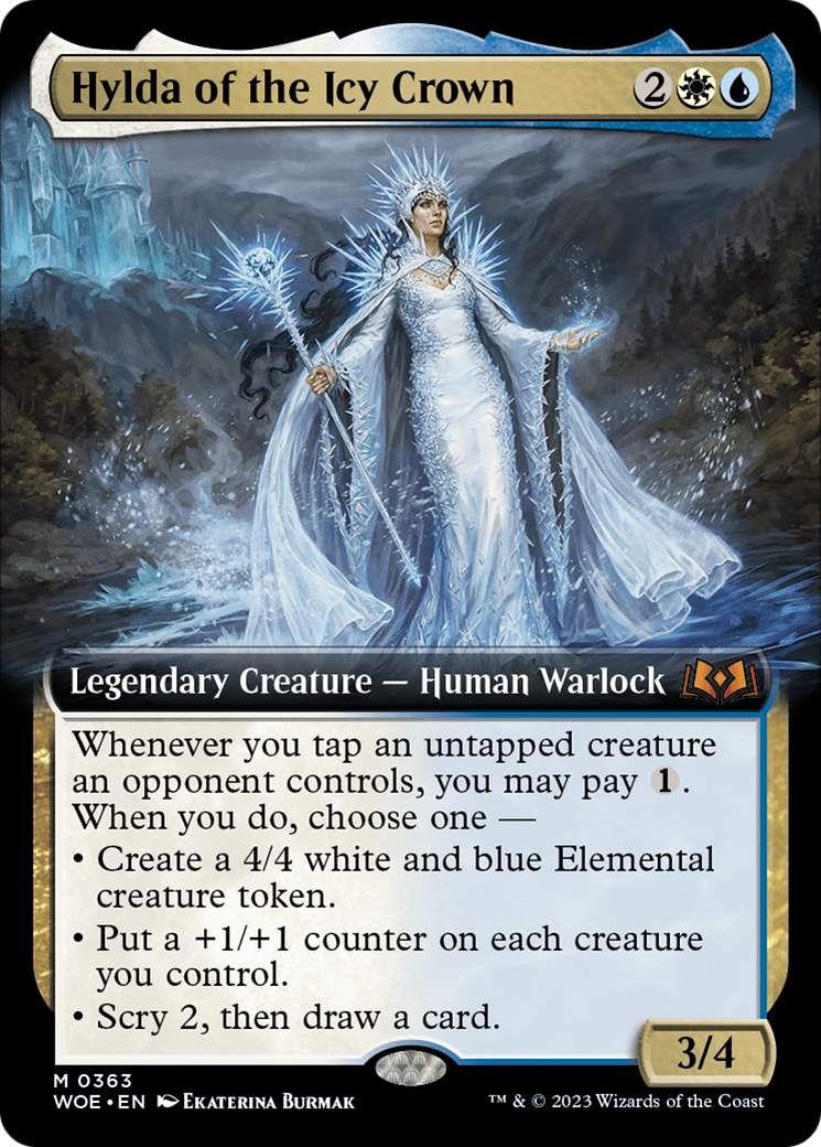 Hylda of the Icy Crown (Extended Art) (WOE-363) - Wilds of Eldraine - Magic The Gathering