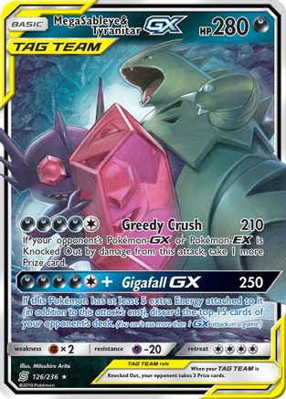 Mega Sableye & Tyranitar-GX 126/236 - Unified Minds Pokemon Holofoil