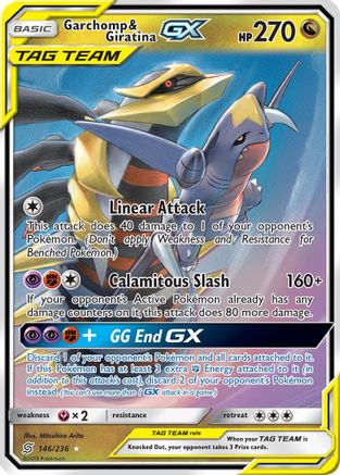 Garchomp & Giratina-GX 146/236 - Unified Minds Pokemon Holofoil