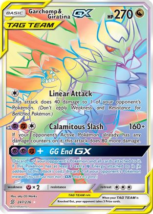 Garchomp & Giratina-GX 247/236 - Unified Minds Pokemon Holofoil