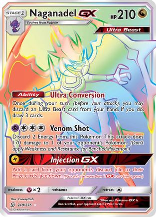 Naganadel-GX 249/236 - Unified Minds Pokemon Holofoil