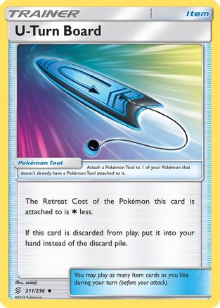 U-Turn Board 211/236 - Unified Minds Reverse Pokemon Holofoil