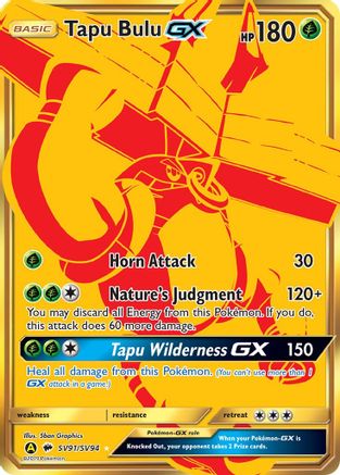 Tapu Bulu-GX SV91/94 - Shiny Vault Pokemon Holofoil